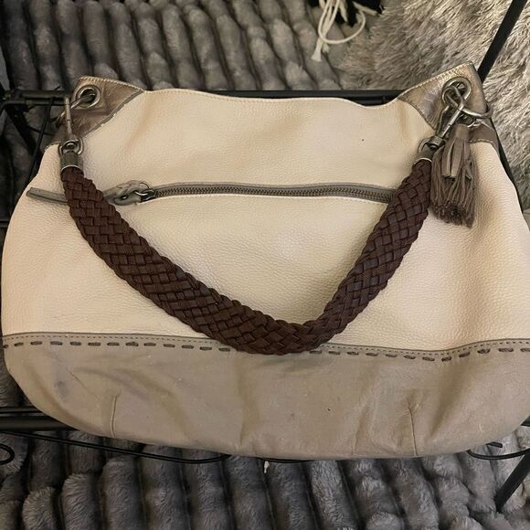 The Sak | Stone & Silver Color Block Indio Leather Hobo - Picture 10 of 11